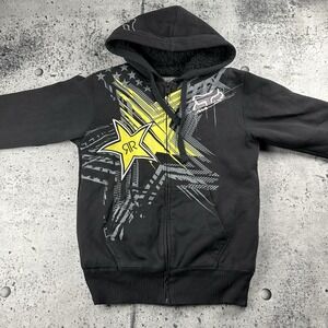 Fox Racing Sasquatch x Rockstar Y2K FullZip Faux Fur Lined Hoodie Retro  Small